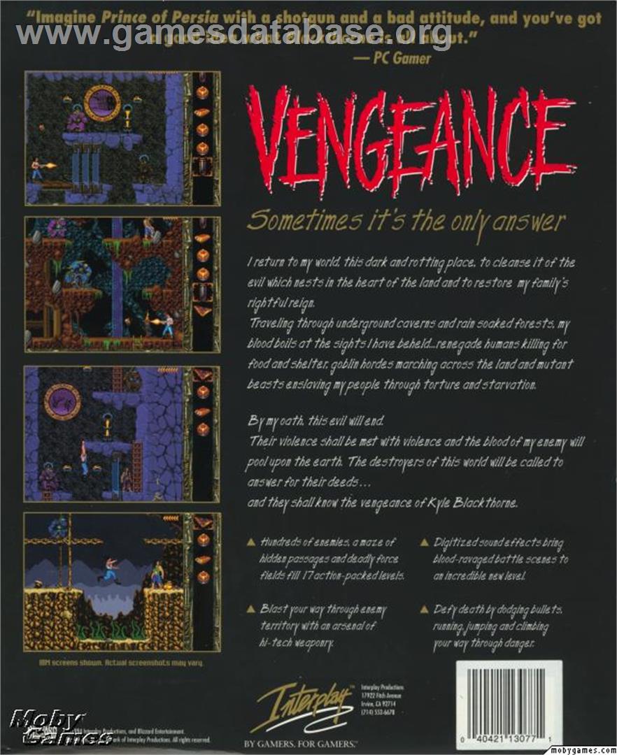 Blackhawk - Microsoft DOS - Artwork - Box Back