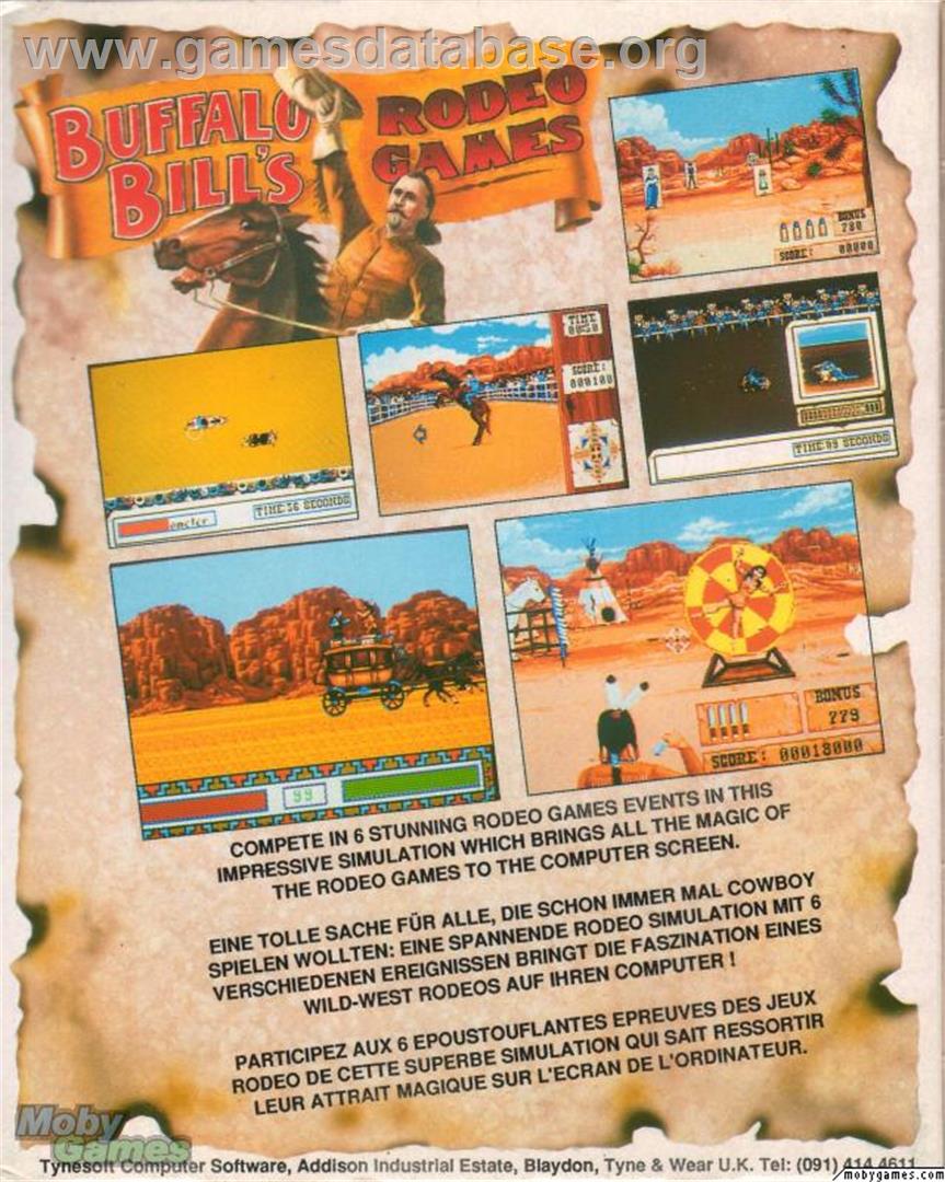 Buffalo Bill's Wild West Show - Microsoft DOS - Artwork - Box Back