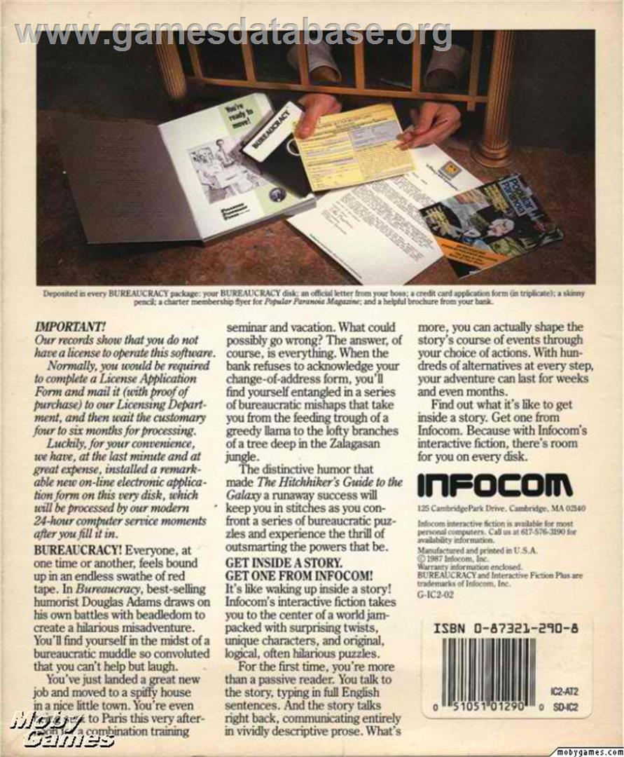 Bureaucracy - Microsoft DOS - Artwork - Box Back