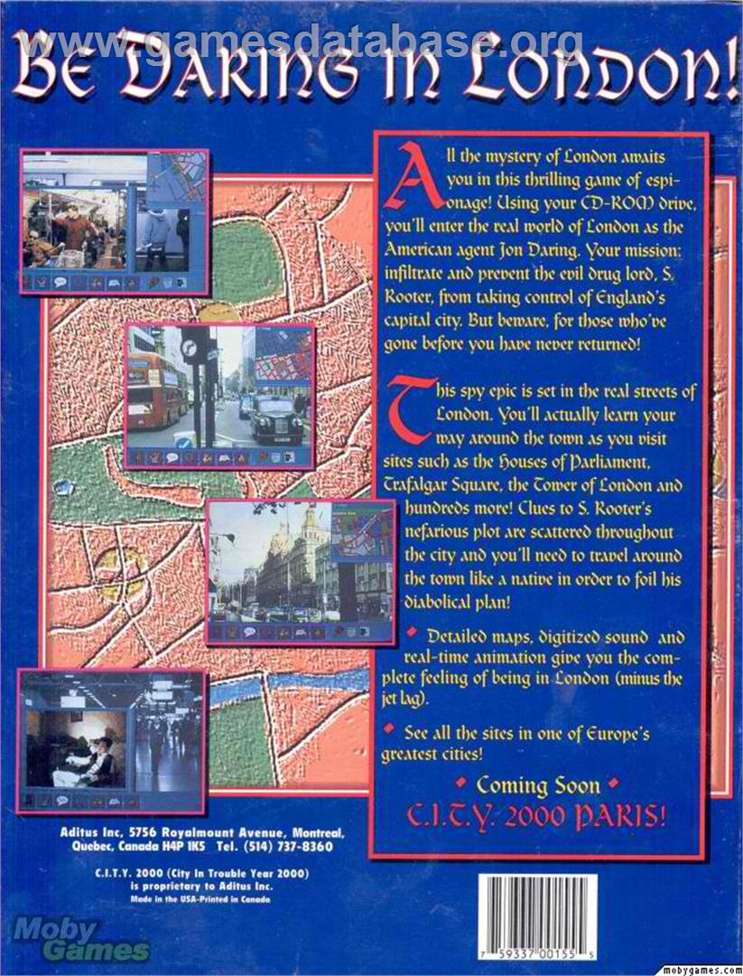 C.I.T.Y. 2000 - Microsoft DOS - Artwork - Box Back