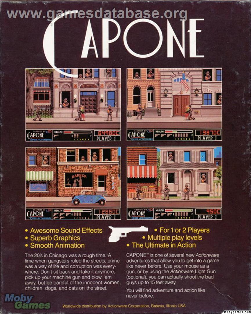 Capone - Microsoft DOS - Artwork - Box Back