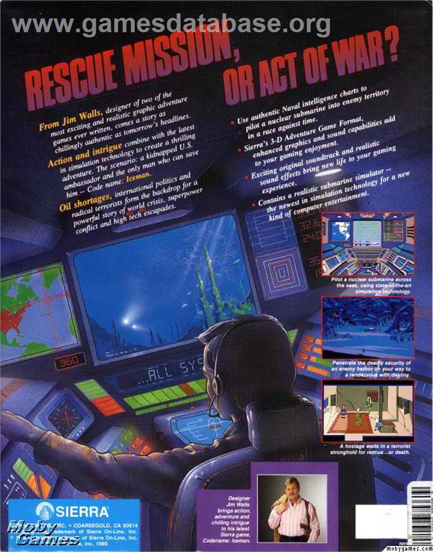 Code-Name - Iceman - Microsoft DOS - Artwork - Box Back