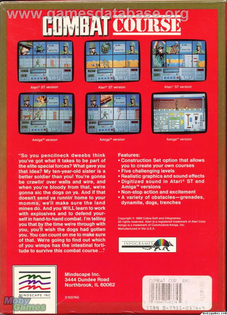 Combat Course - Microsoft DOS - Artwork - Box Back