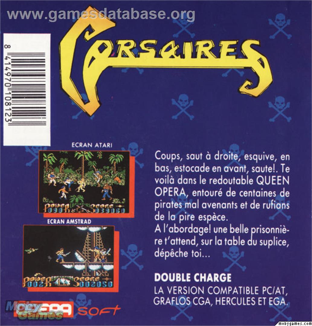 Corsaires - Microsoft DOS - Artwork - Box Back