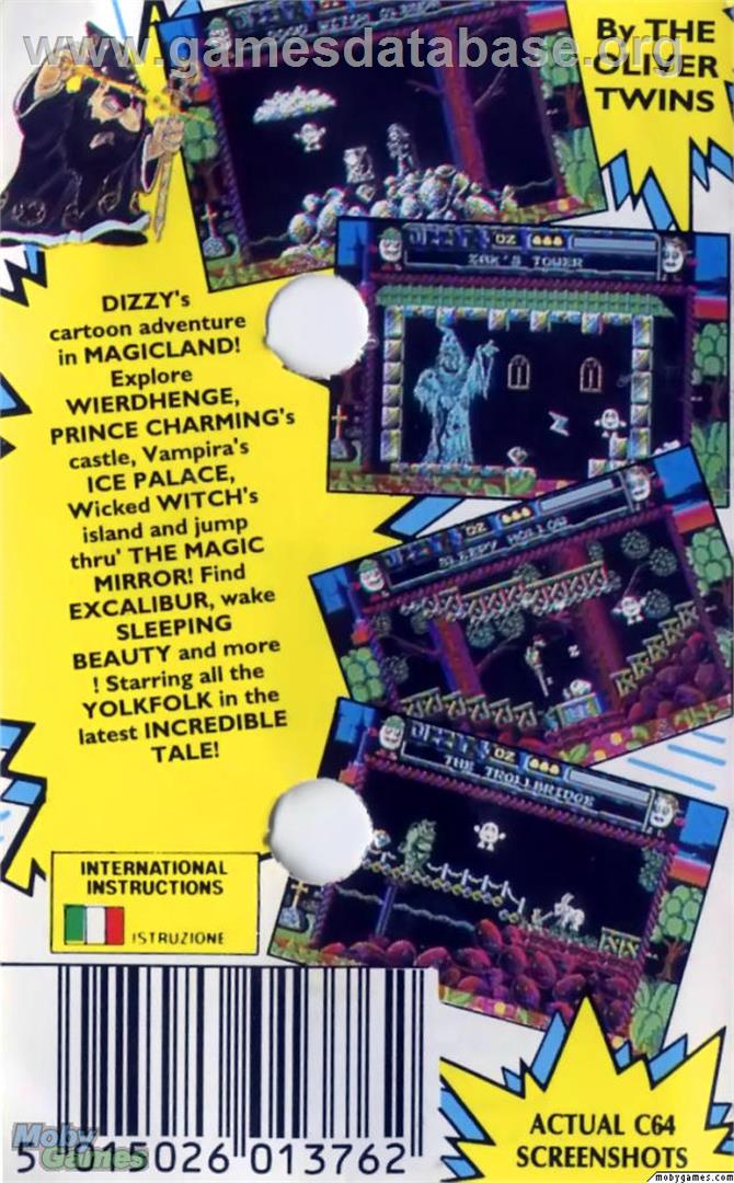 Dizzy 4 - Magicland Dizzy - Microsoft DOS - Artwork - Box Back