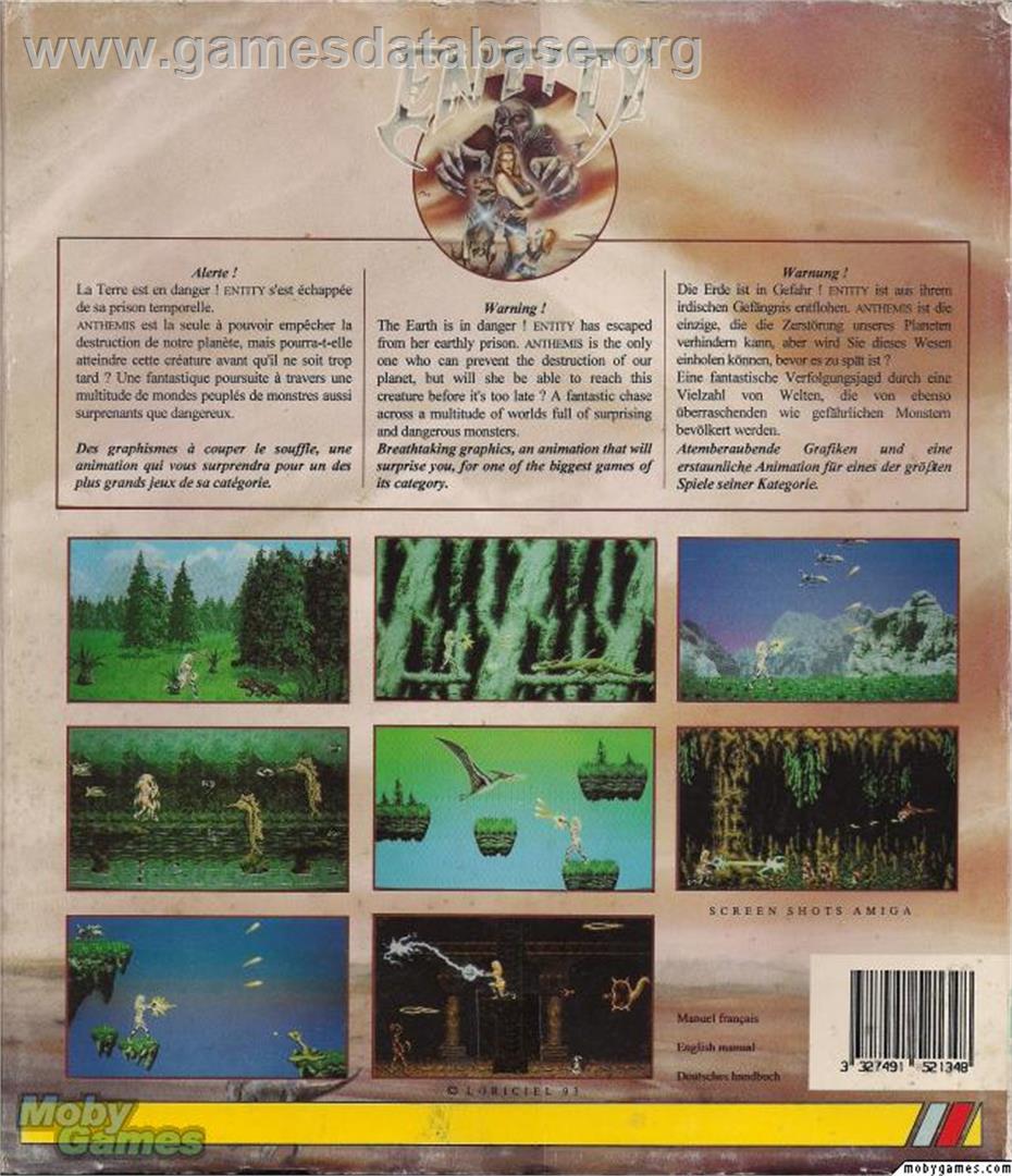 Entity - Microsoft DOS - Artwork - Box Back