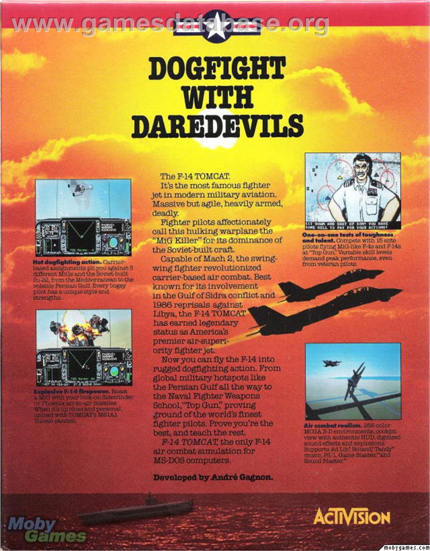 F-14 Tomcat - Microsoft DOS - Artwork - Box Back