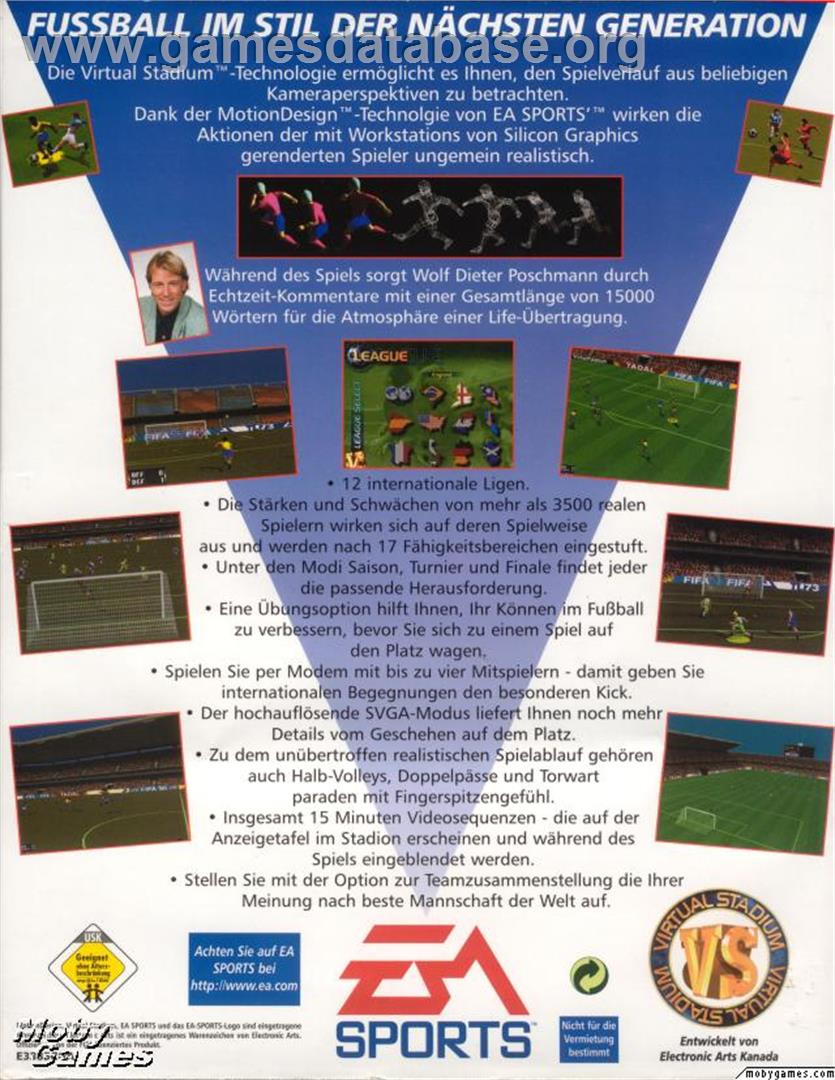 FIFA Soccer 96 - Microsoft DOS - Artwork - Box Back