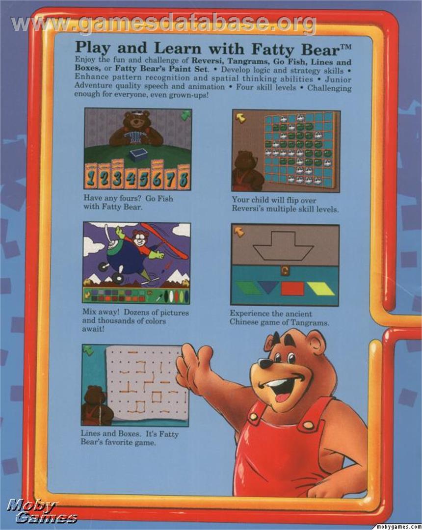 Fatty Bear's FunPack - Microsoft DOS - Artwork - Box Back