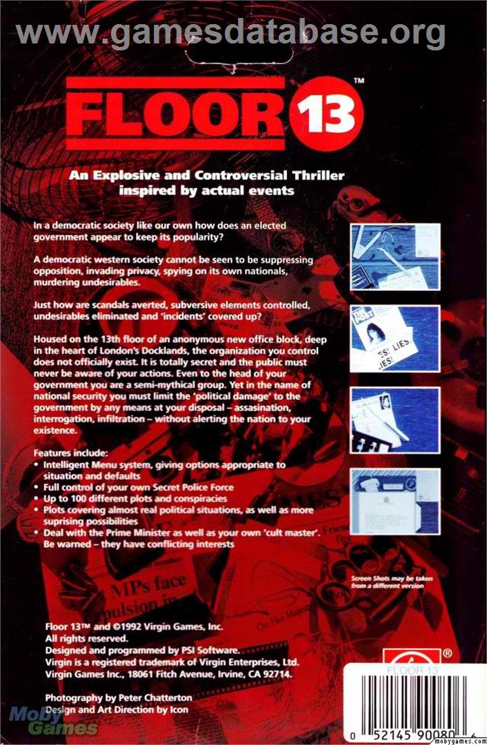 Floor 13 - Microsoft DOS - Artwork - Box Back