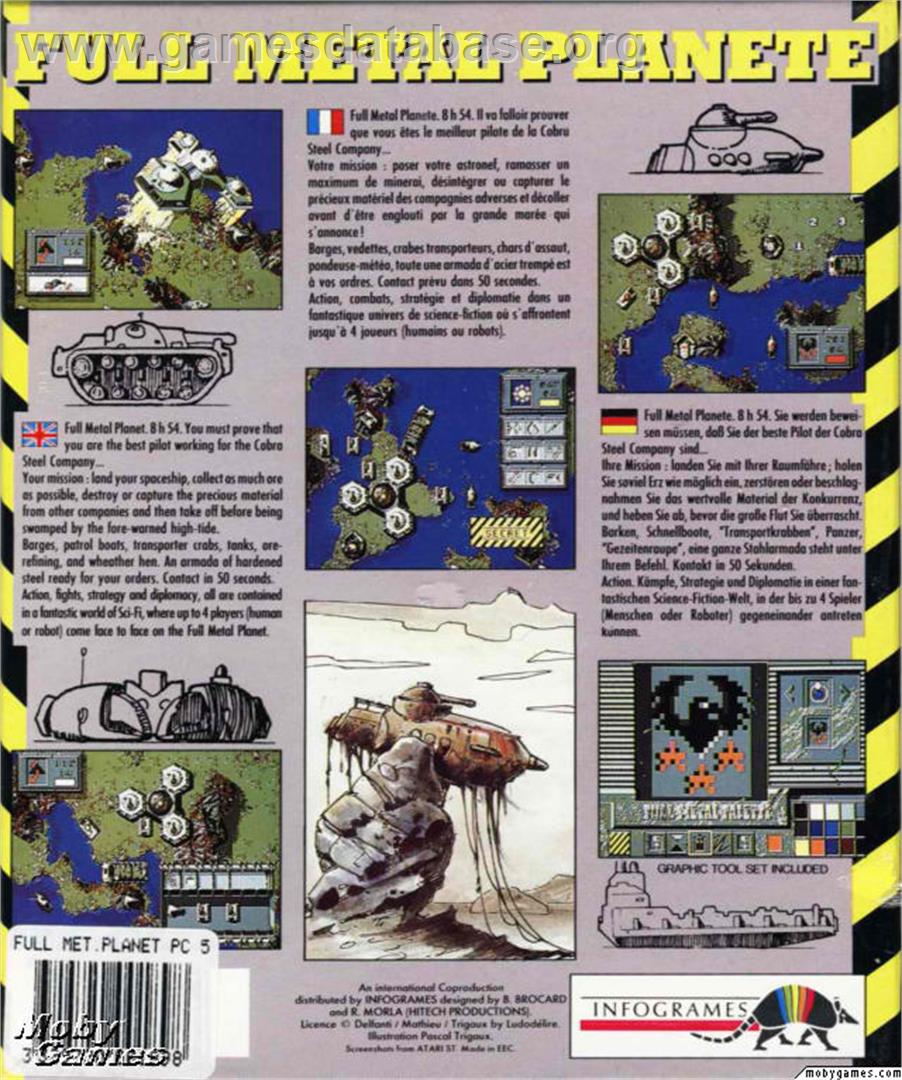 Full Metal Planete - Microsoft DOS - Artwork - Box Back