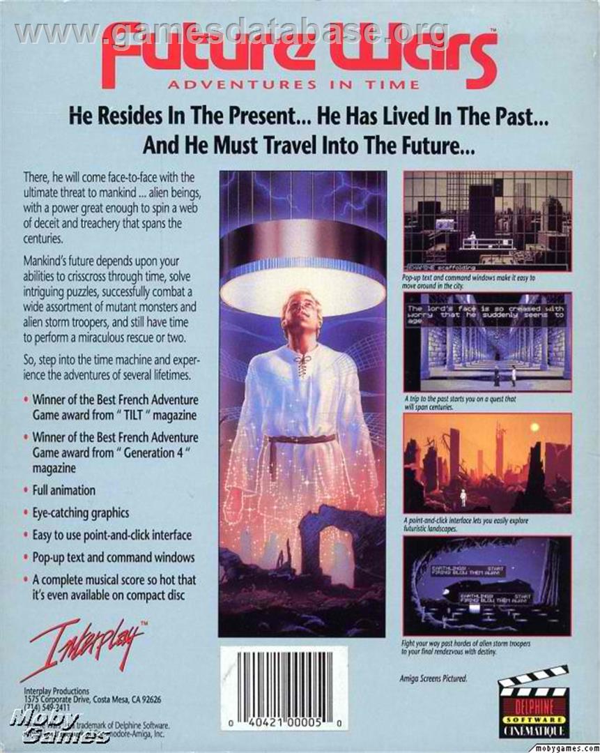 Future Wars - Microsoft DOS - Artwork - Box Back