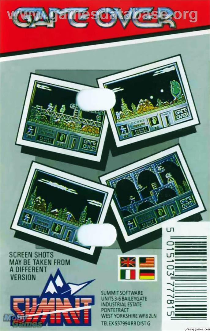 Game Over - Microsoft DOS - Artwork - Box Back