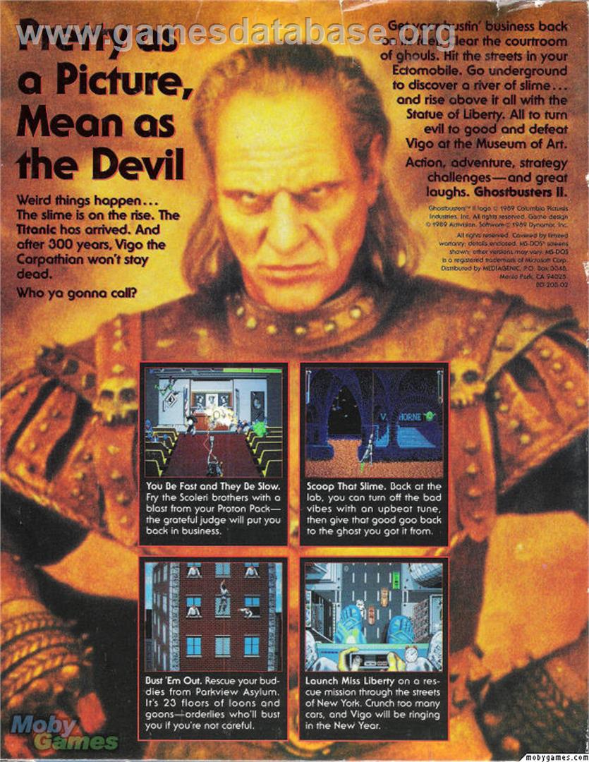 Ghostbusters 2 - Microsoft DOS - Artwork - Box Back