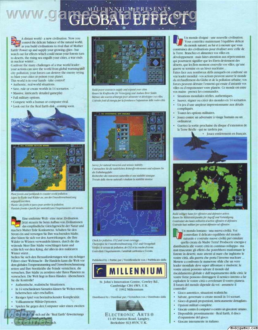 Global Effect - Microsoft DOS - Artwork - Box Back