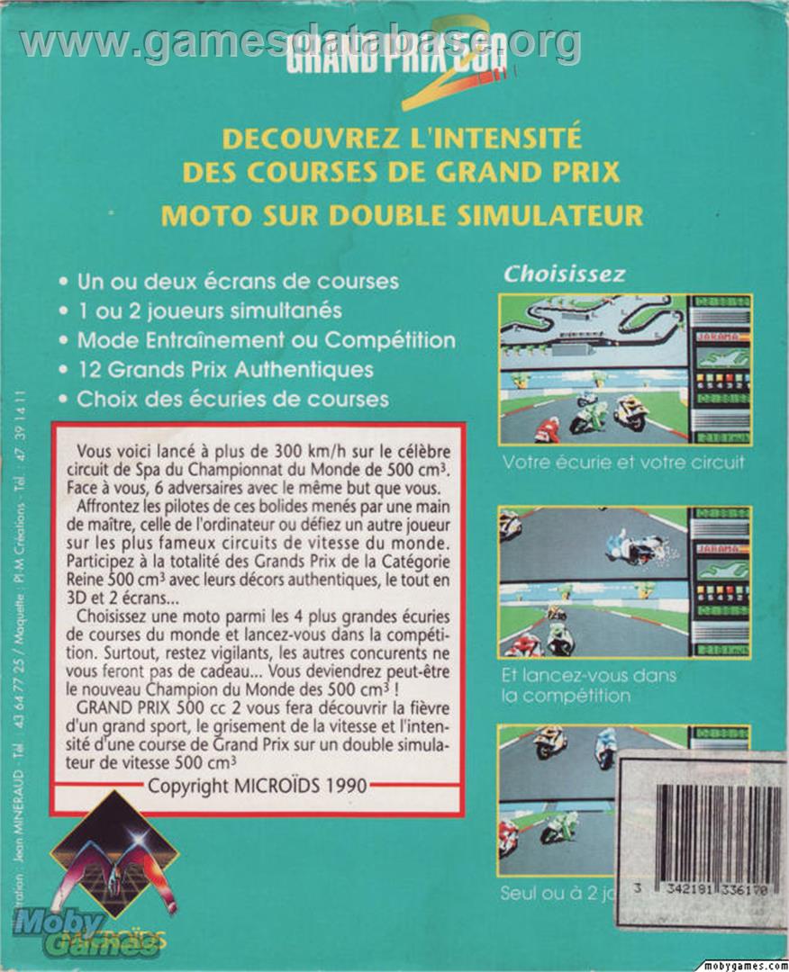 Grand Prix 500 2 - Microsoft DOS - Artwork - Box Back