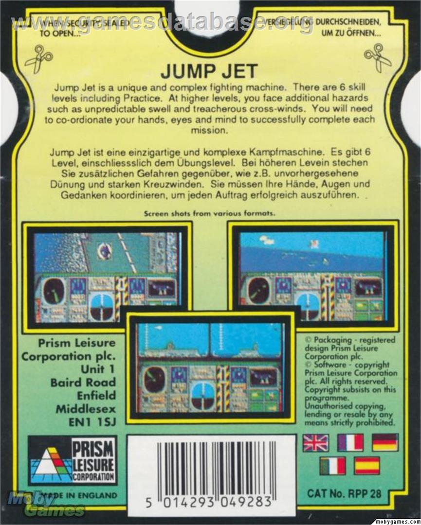Harrier Mission - Microsoft DOS - Artwork - Box Back
