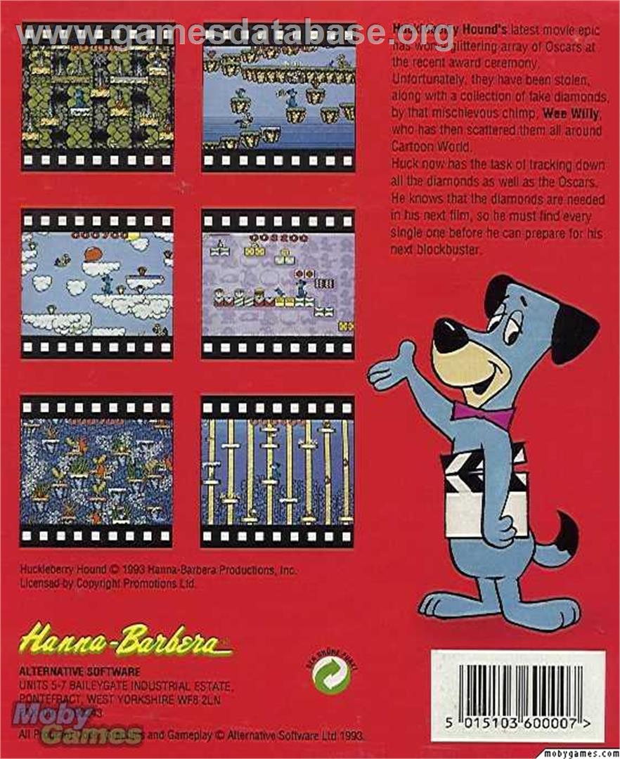 Huckleberry Hound in Hollywood Capers - Microsoft DOS - Artwork - Box Back