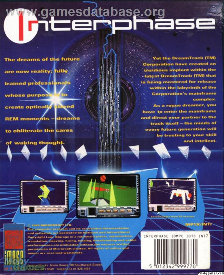 Interphase - Microsoft DOS - Artwork - Box Back