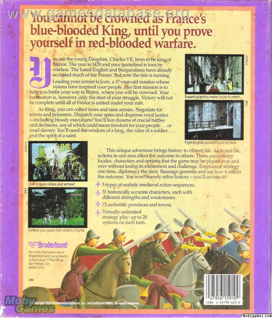 Jeanne d'Arc - Microsoft DOS - Artwork - Box Back