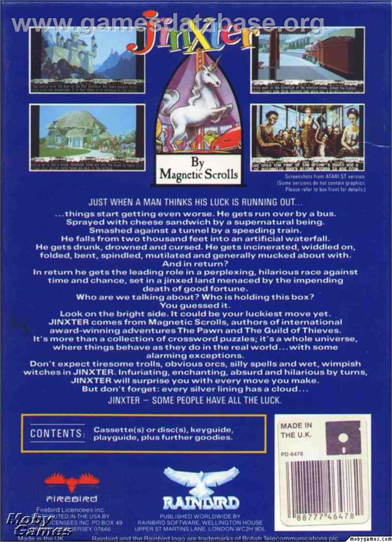 Jinxter - Microsoft DOS - Artwork - Box Back