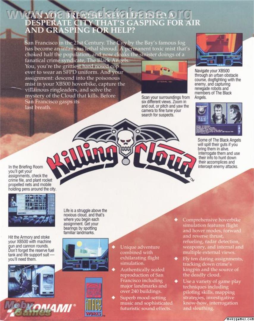 Killing Cloud - Microsoft DOS - Artwork - Box Back