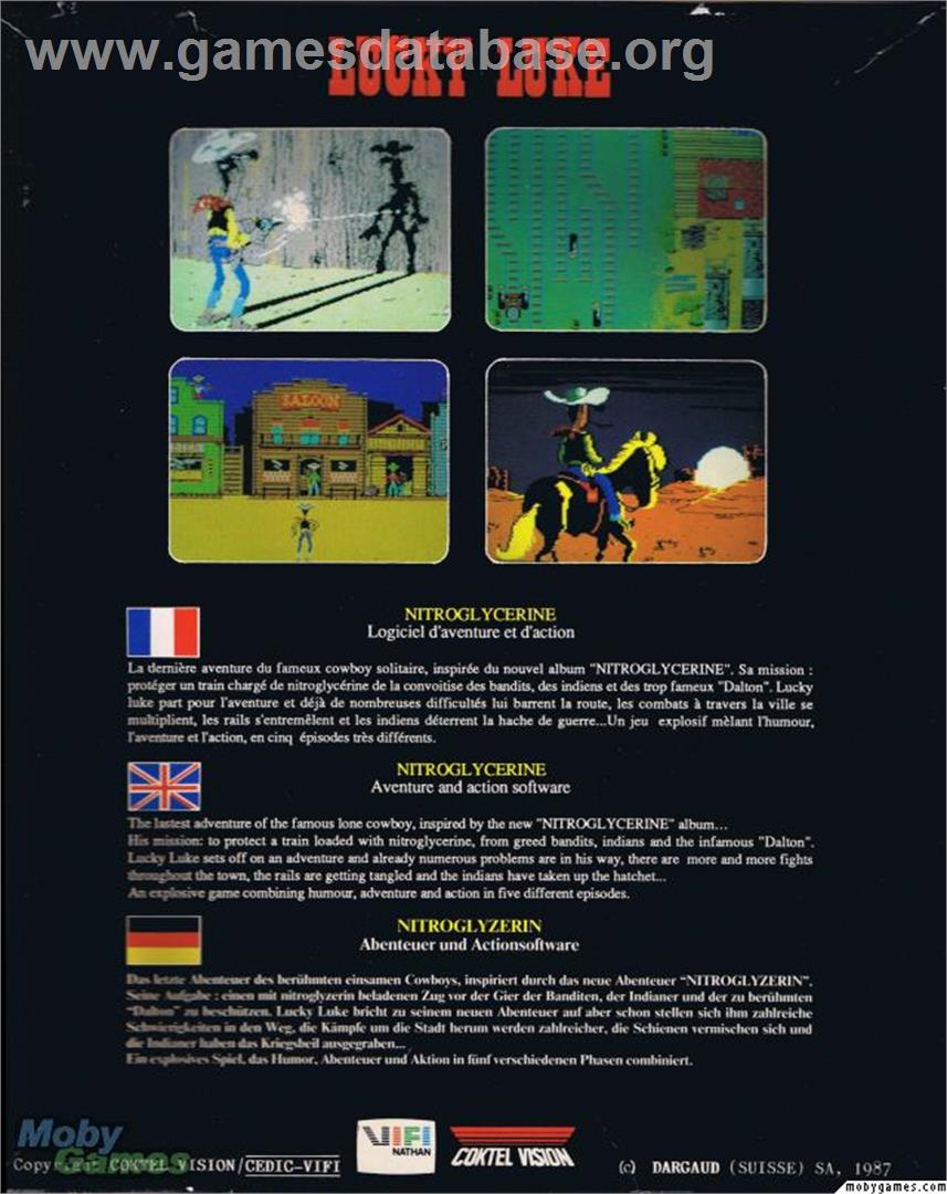 Lucky Luke - Nitroglycérine - Microsoft DOS - Artwork - Box Back