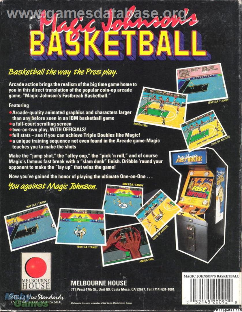 Magic Johnson's Fast Break - Microsoft DOS - Artwork - Box Back