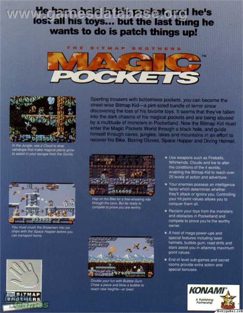 Magic Pockets - Microsoft DOS - Artwork - Box Back