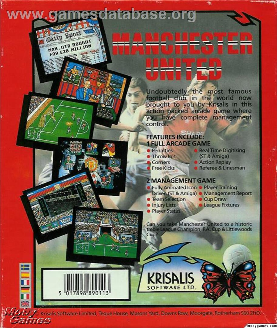 Manchester United - Microsoft DOS - Artwork - Box Back