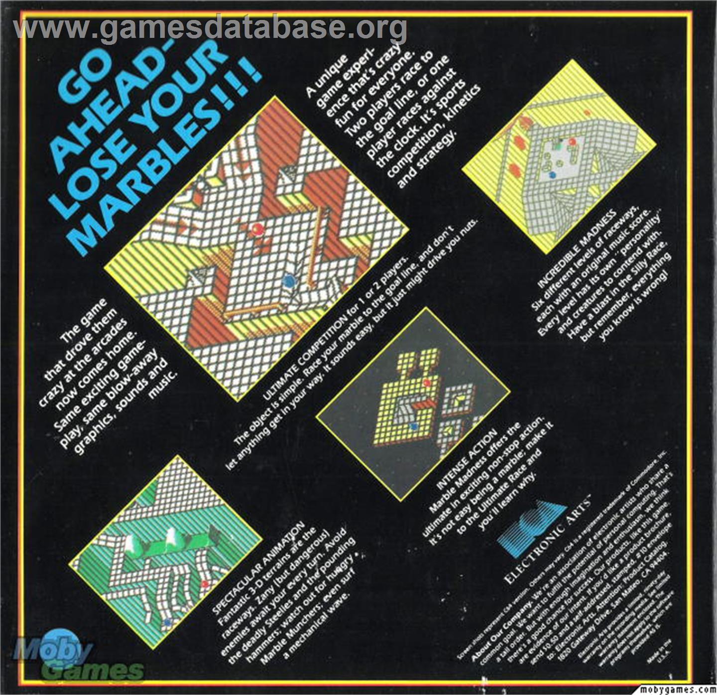 Marble Madness - Microsoft DOS - Artwork - Box Back