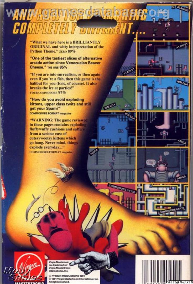 Monty Python's Flying Circus - Microsoft DOS - Artwork - Box Back