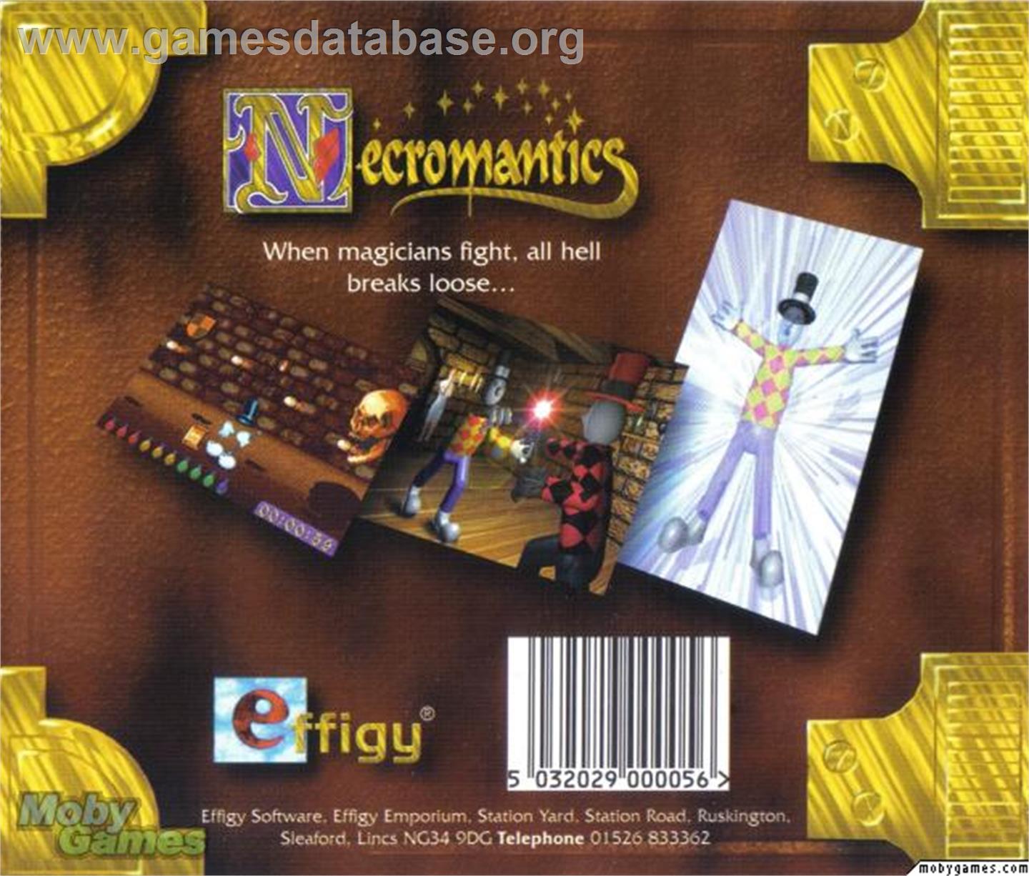 Necromantics - Microsoft DOS - Artwork - Box Back