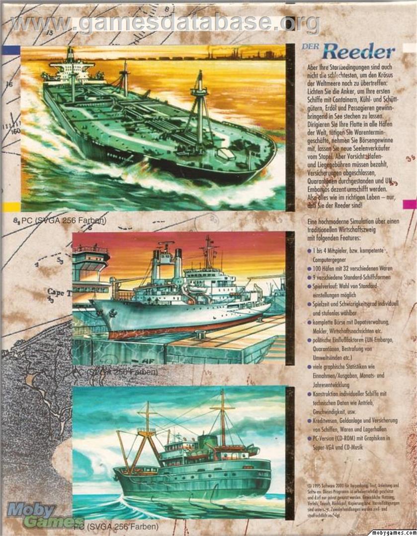 Ocean Trader - Microsoft DOS - Artwork - Box Back