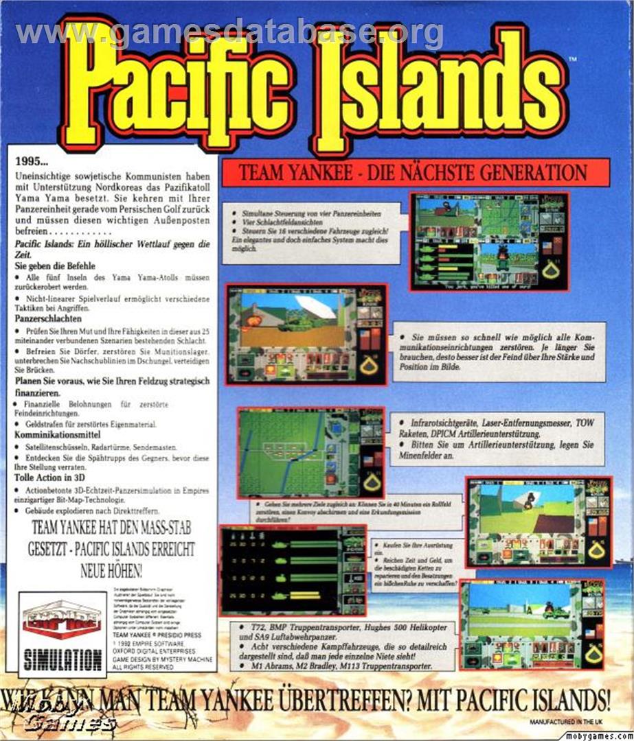 Pacific Islands - Microsoft DOS - Artwork - Box Back