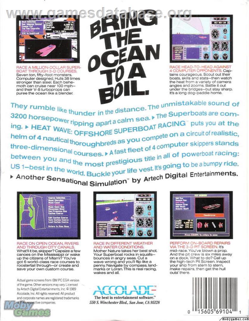Powerboat USA - Offshore Superboat Racing - Microsoft DOS - Artwork - Box Back