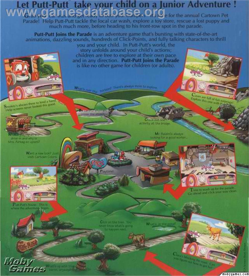 Putt-Putt Joins the Parade - Microsoft DOS - Artwork - Box Back