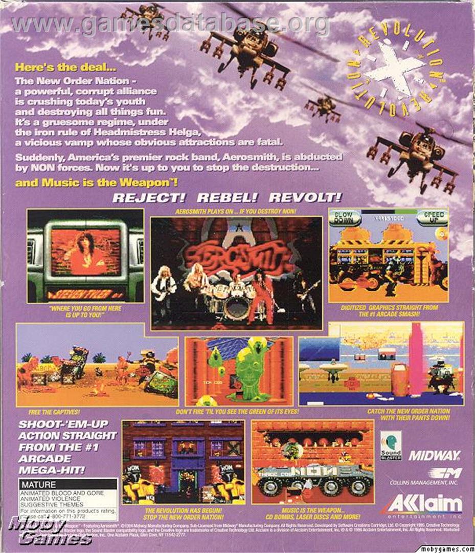 Revolution X - Microsoft DOS - Artwork - Box Back