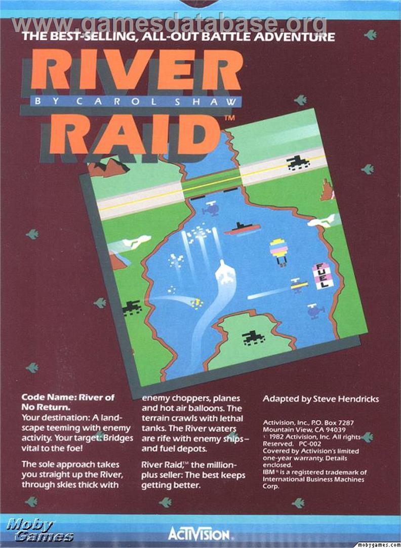 River Raid - Microsoft DOS - Artwork - Box Back