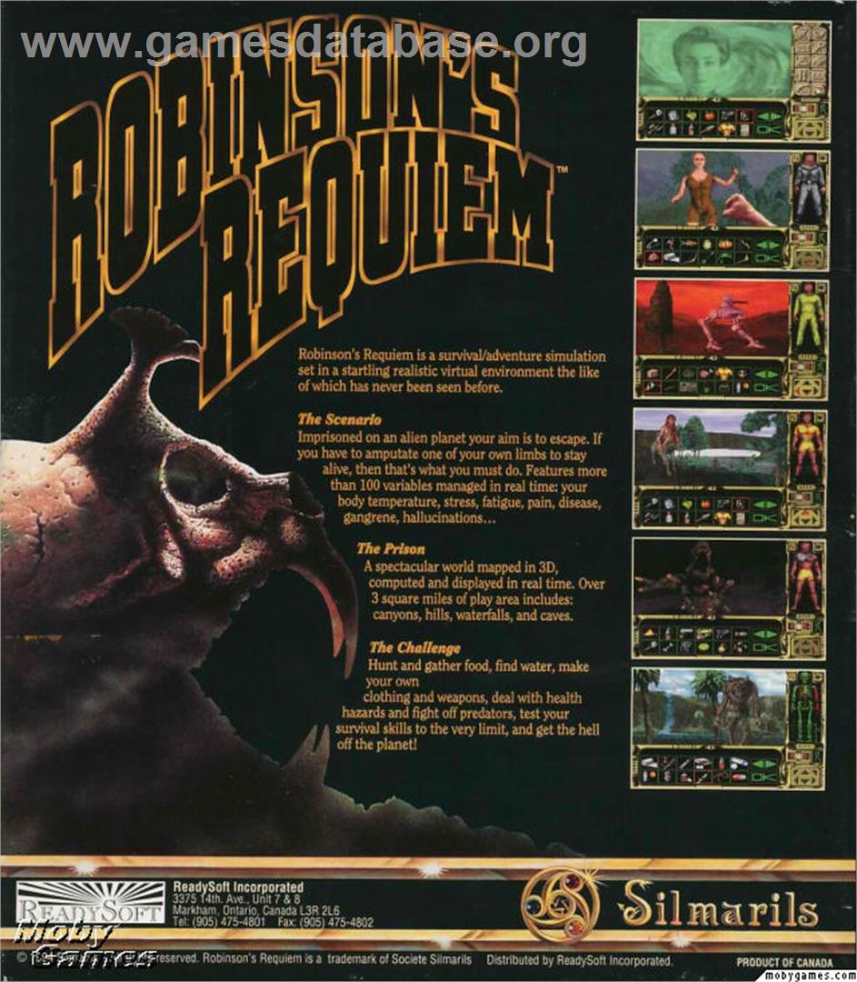 Robinson's Requiem - Microsoft DOS - Artwork - Box Back