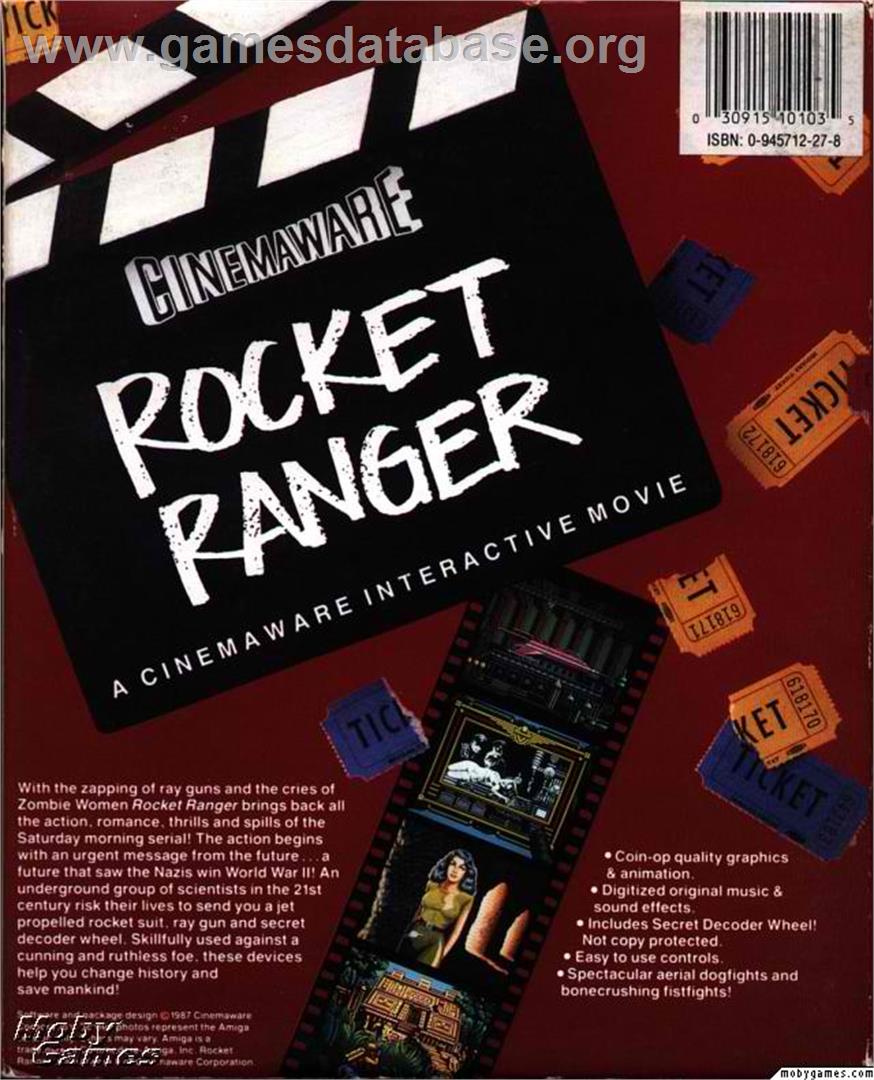 Rocket Ranger - Microsoft DOS - Artwork - Box Back