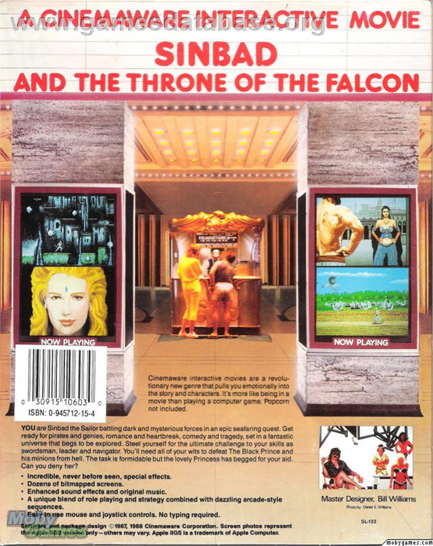 Sinbad and the Throne of the Falcon - Microsoft DOS - Artwork - Box Back