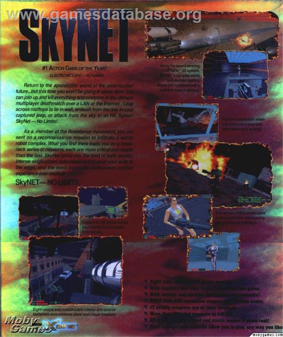 SkyNET - Microsoft DOS - Artwork - Box Back
