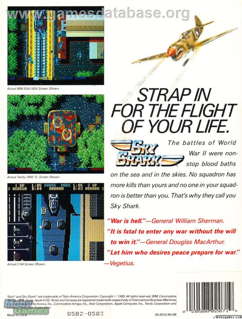 Sky Shark - Microsoft DOS - Artwork - Box Back