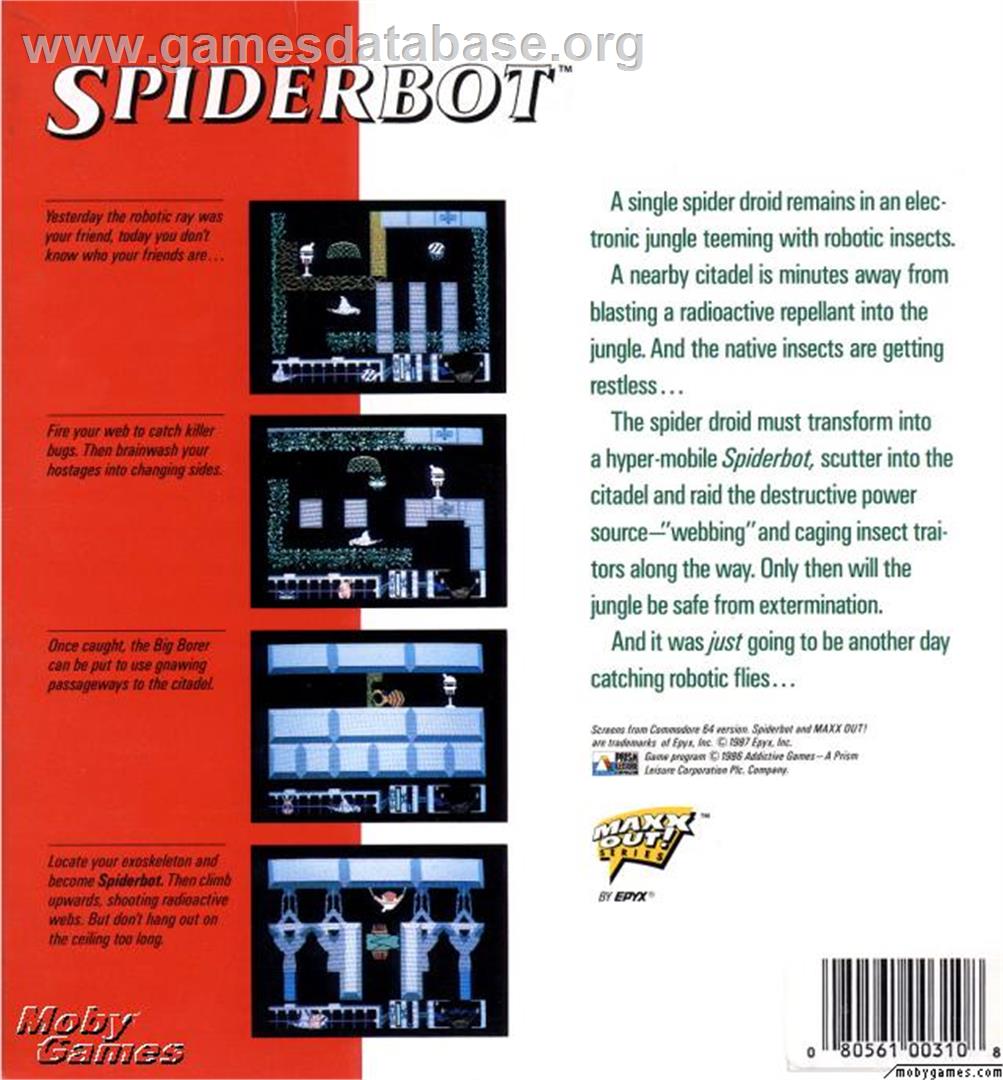 Spiderbot - Microsoft DOS - Artwork - Box Back