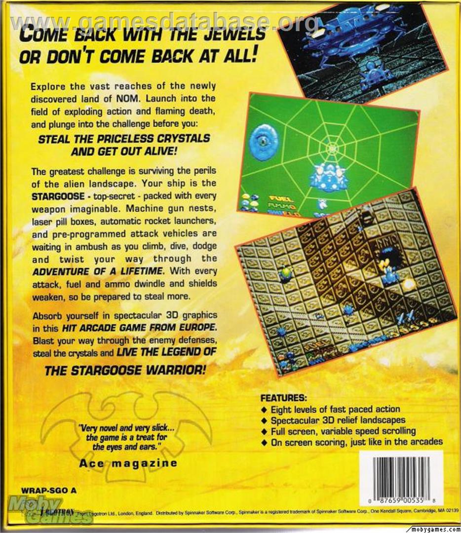 Star Goose! - Microsoft DOS - Artwork - Box Back