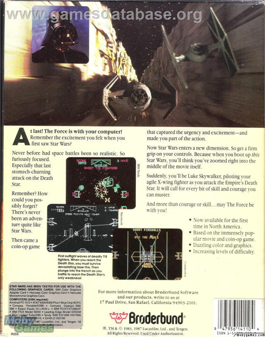 Star Wars - Microsoft DOS - Artwork - Box Back