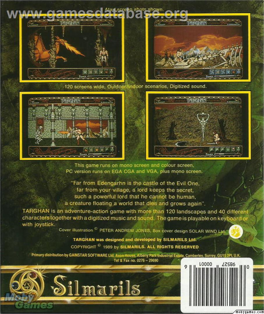 Targhan - Microsoft DOS - Artwork - Box Back