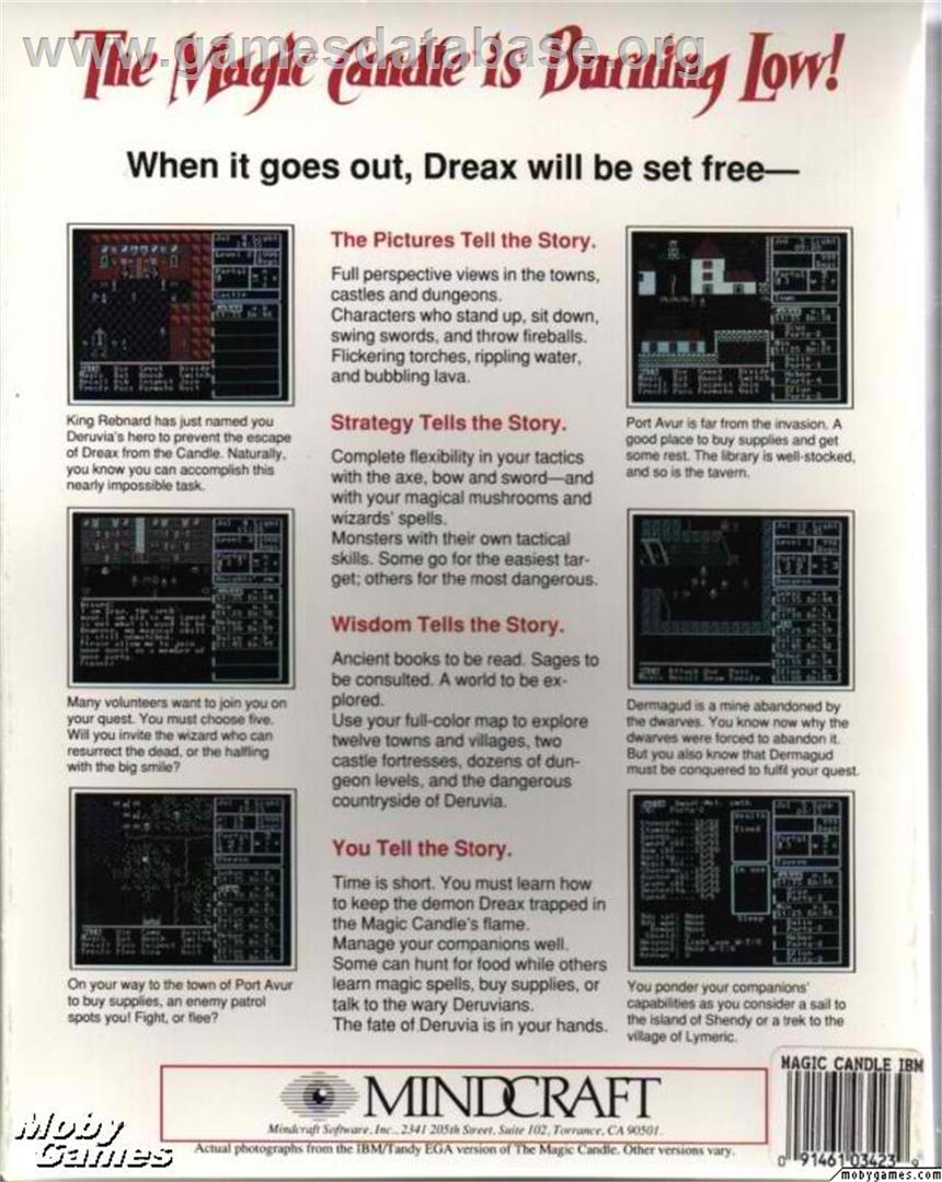 The Magic Candle - Microsoft DOS - Artwork - Box Back