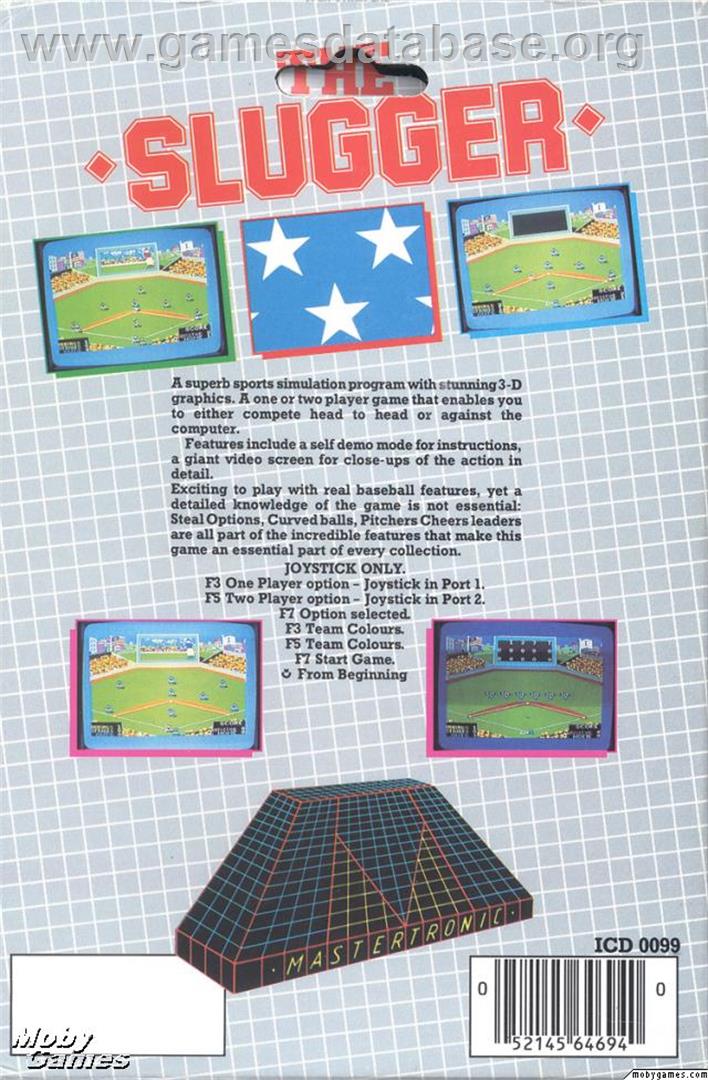The Slugger - Microsoft DOS - Artwork - Box Back
